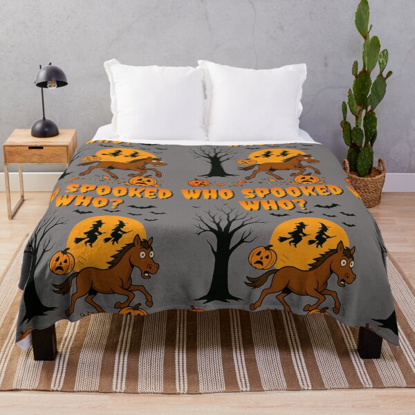 Item preview, Who Spooked Who? – Halloween Spooky Horse & Pumpkin Graphic Gift, Funny Wild West Equestrian designed and sold by MagicShop3000.