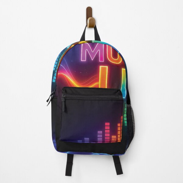 Item preview, Music Is Life Neon Rainbow Equalizer – Colorful Audio Wave T-Shirt Design designed and sold by Gold Turtle Lina.