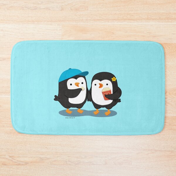 Item preview, Couple of penguins sharing popcorn designed and sold by julianamotzko.
