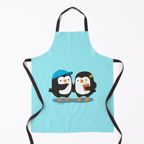 Item preview, Couple of penguins sharing popcorn designed and sold by julianamotzko.