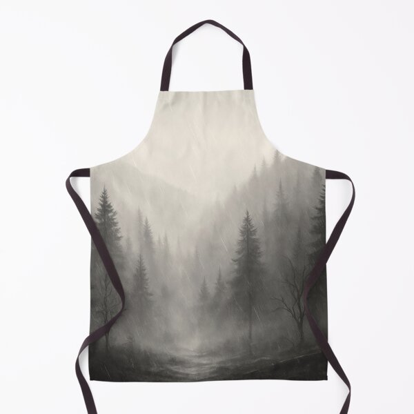 Item preview, Foggy Rainy Forest || Cozy Fall Black and White designed and sold by scicilysimonee.