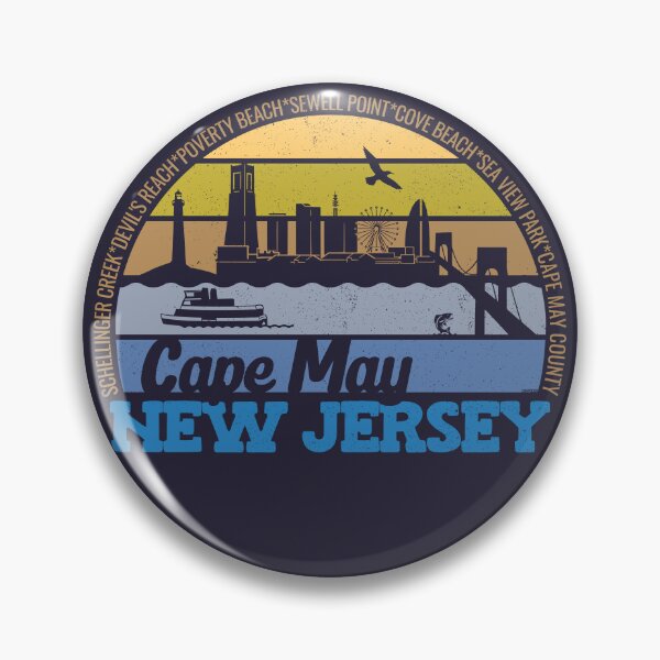 Item preview, Cape May New Jersey Sunset Retro Vintage Local Pride Logo designed and sold by CRHPOD20.