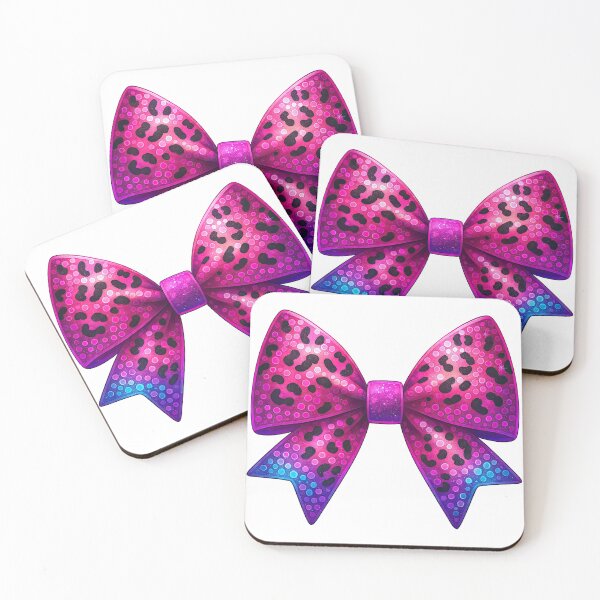 Item preview, Pink Leopard Bow Gradient Glam Design designed and sold by ArtfulWeave.