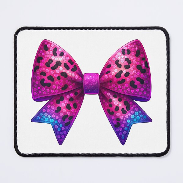 Item preview, Pink Leopard Bow Gradient Glam Design designed and sold by ArtfulWeave.