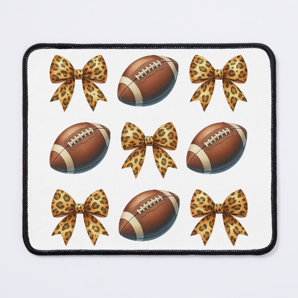 Item preview, Leopard Print Bow and Football Pattern designed and sold by ArtfulWeave.
