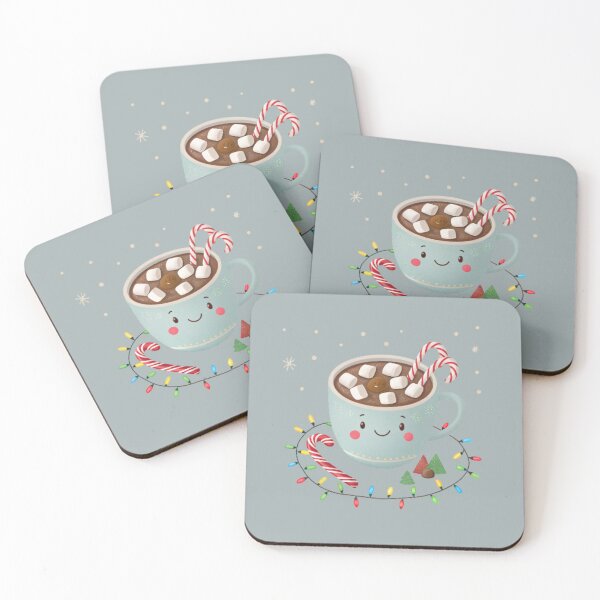 Item preview, Adorable 3D hot chocolate cup with marshmallows, candy canes, and festive Christmas lights. designed and sold by mawitn.