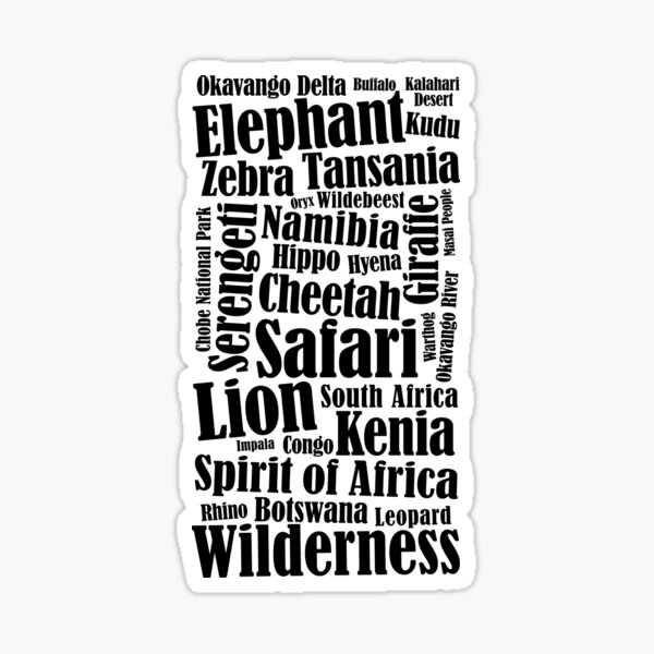 Vista previa del artículo con la obra «África Continente Aventura Fauna Fauna», diseñado y vendido por Helen-Storm.