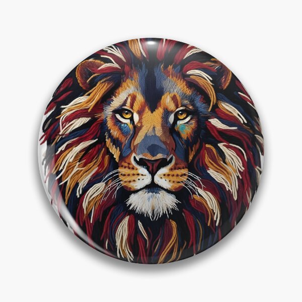Item preview, Amazigh Lion – Moroccan Textile Art Embroidery Design designed and sold by ArtiseGraphics.