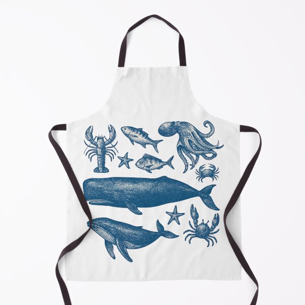 Item preview, Vintage Ocean Animals Nautical Blue Illustration designed and sold by ArtfulWeave.