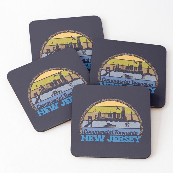 Item preview, Commercial Township New Jersey Sunset Retro Vintage Local Pride Logo designed and sold by CRHPOD20.