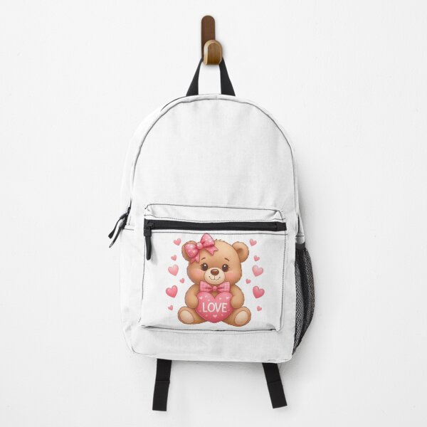 Item preview, Cute Love Teddy Bear with Pink Hearts designed and sold by ArtfulWeave.