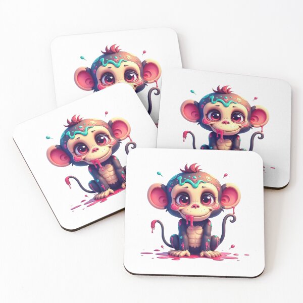 Item preview, Cartoon Paint Splatter Monkey designed and sold by Fabricbella.