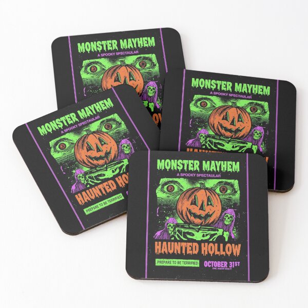 Item preview, Monster Mayhem Halloween Spooky Spectacular Retro Poster designed and sold by HoopeStylee.