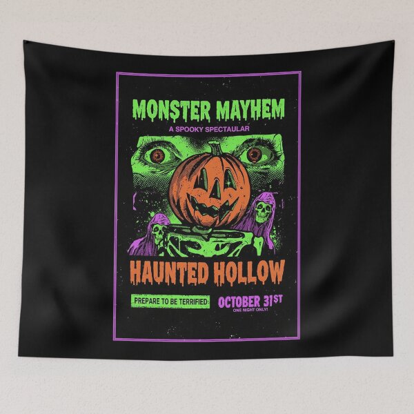 Item preview, Monster Mayhem Halloween Spooky Spectacular Retro Poster designed and sold by HoopeStylee.