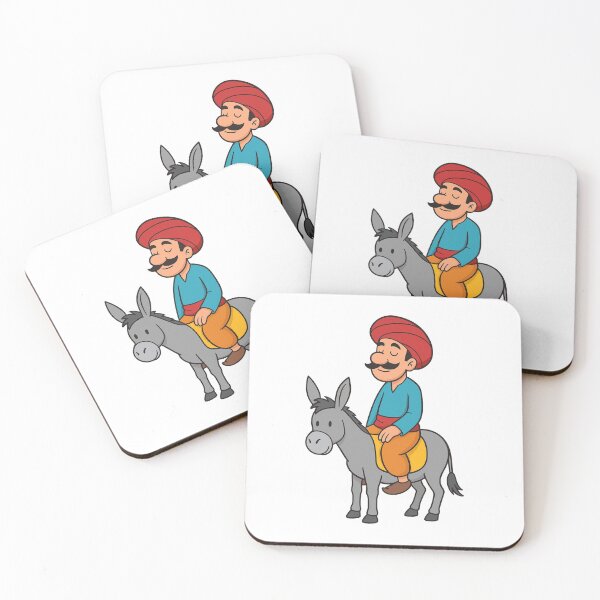 Item preview, Juha Riding His Donkey – Funny Middle Eastern Cartoon designed and sold by luckyyouth.