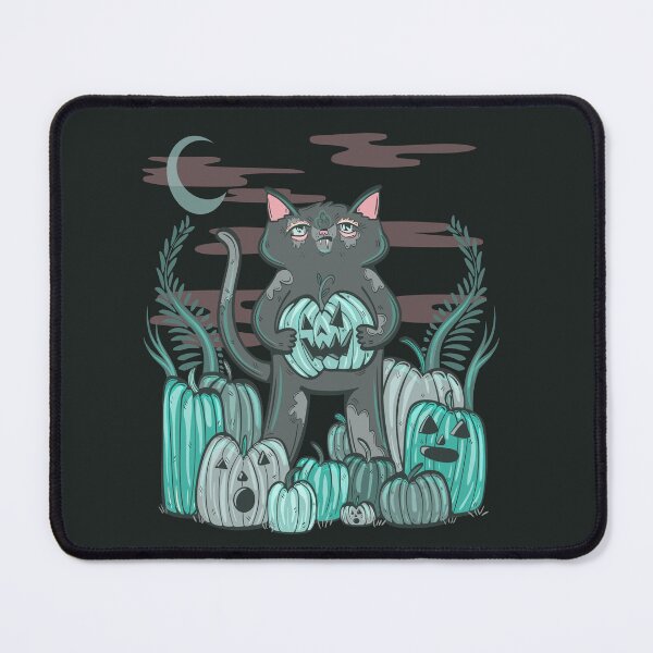 Item preview, Spooky Pumpkin Patch Halloween Cat designed and sold by crestfallenmermaid.