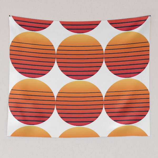 Item preview, Minimalist Retro Sunset Circle Design designed and sold by ArtfulWeave.