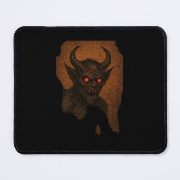 Item preview, “Red-Eyed Demon – Retro Horror Halloween Design” designed and sold by BlackStarShop77.