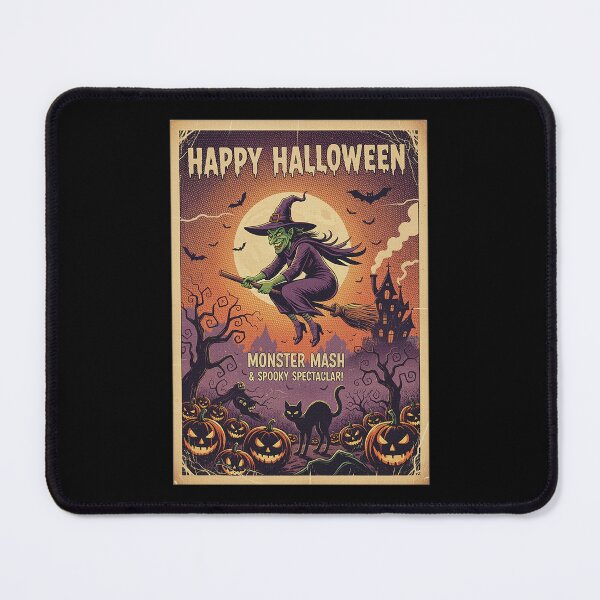 Item preview, Happy Halloween Witch Monster Mash Retro Poster designed and sold by HoopeStylee.