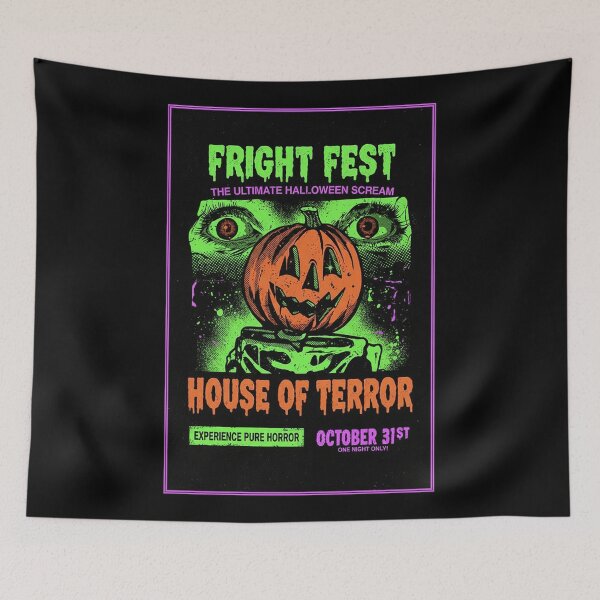 Item preview, Fright Fest House of Terror Neon Halloween Scream designed and sold by HoopeStylee.