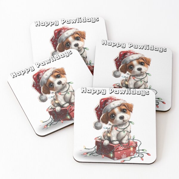 Item preview, Happy Pawlidays Cute Puppy Christmas Design designed and sold by QuirkyChicArts.
