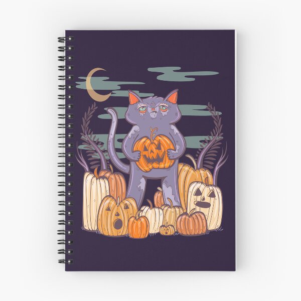 Item preview, Spooky Pumpkin Patch Halloween Cat 2 designed and sold by crestfallenmermaid.
