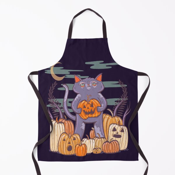 Item preview, Spooky Pumpkin Patch Halloween Cat 2 designed and sold by crestfallenmermaid.