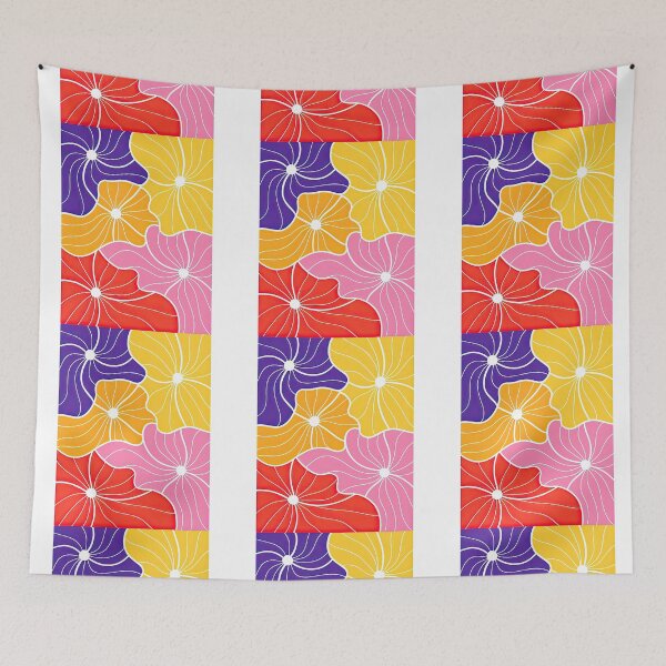 Item preview, Bold Abstract Flower Pattern with Stained Glass Style designed and sold by ArtfulWeave.