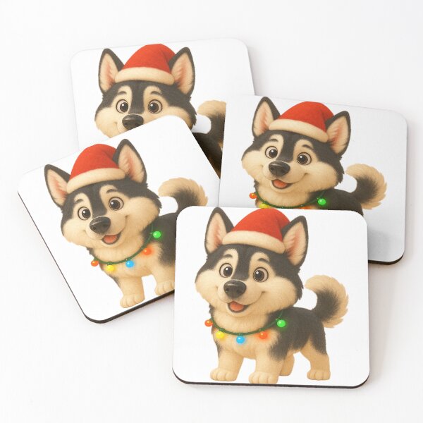 Item preview, Christmas Alaskan Husky designed and sold by Sillytoe.
