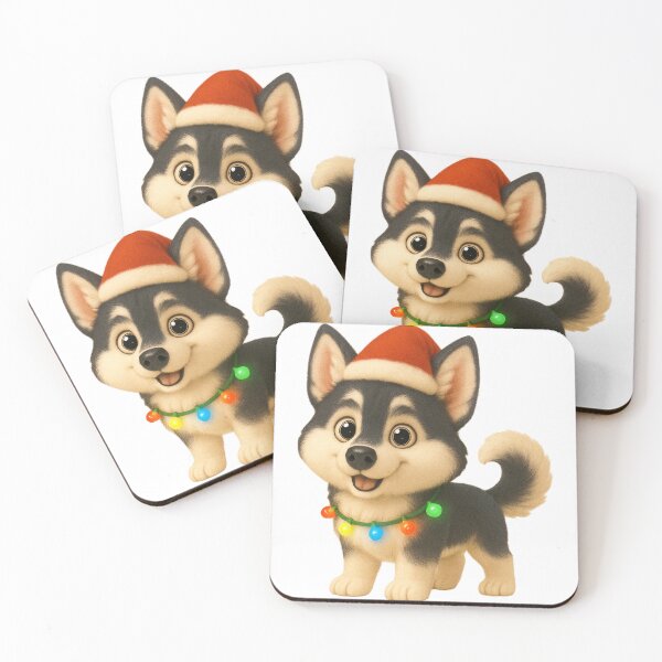 Item preview, Christmas Alaskan Klee Kai Dog designed and sold by Sillytoe.