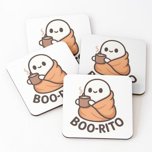 Item preview, Boo-rito Cozy Ghost with Coffee designed and sold by Cheerioza.