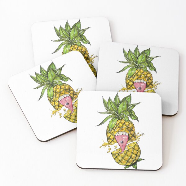 Item preview, Pineapple Scream – Surreal Tropical Fruit Monster Art | Arte Surreal de Abacaxi Monstruoso designed and sold by ARTSBI.