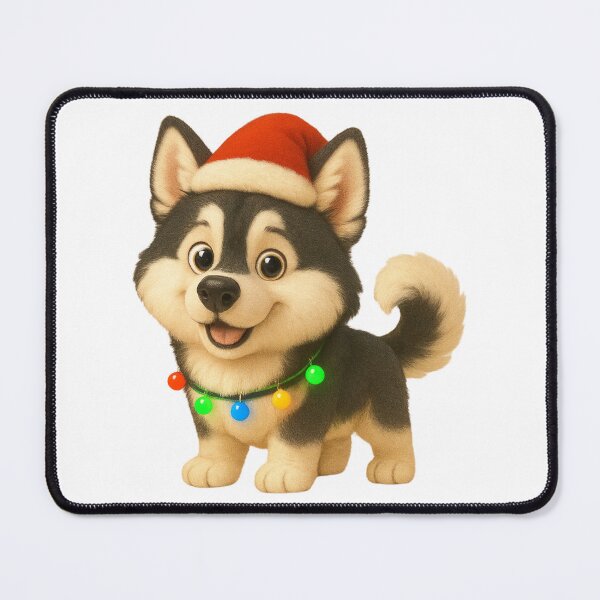 Item preview, Christmas Alaskan Malamute designed and sold by Sillytoe.