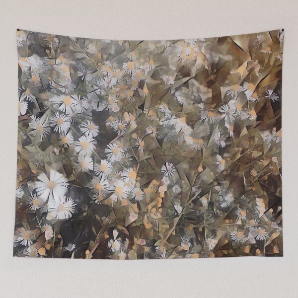 Item preview, Aster flowers with brown and beige fall colors designed and sold by Art by Dannalynn.