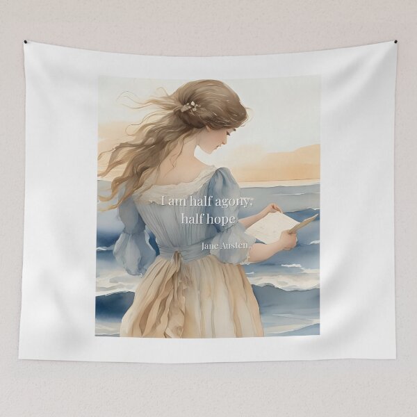 Item preview, Half Agony, Half Hope – Jane Austen Quote Art designed and sold by Boski22.