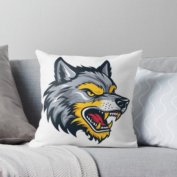 Item preview, A predatory wolf with a bold cartoon design, a symbol of strength and leadership. designed and sold by AliKwStore.