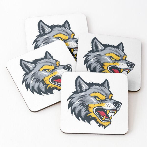 Item preview, A predatory wolf with a bold cartoon design, a symbol of strength and leadership. designed and sold by AliKwStore.