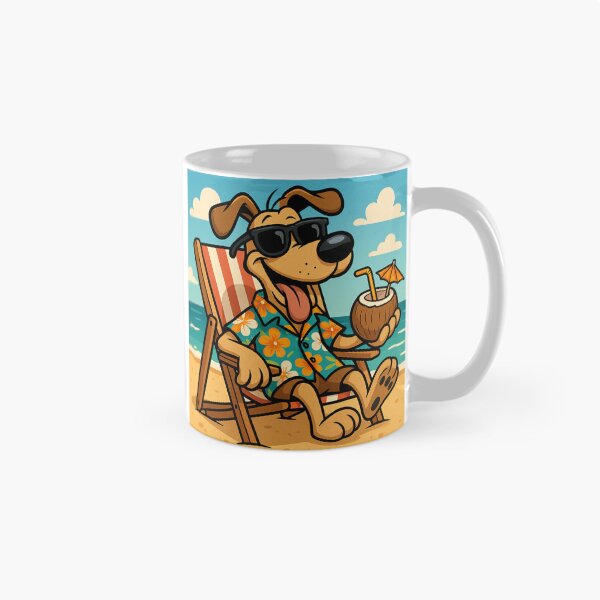 Item preview, Funny Shirt Dog on the Beach designed and sold by ArtsyWishesShop.