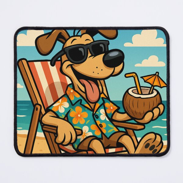 Item preview, Funny Shirt Dog on the Beach designed and sold by ArtsyWishesShop.