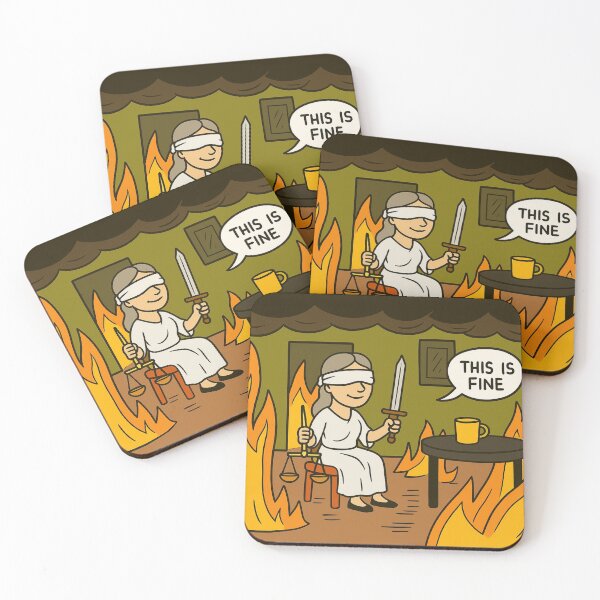 Item preview, This Is Fine Blind Justice designed and sold by OspreyElliott.