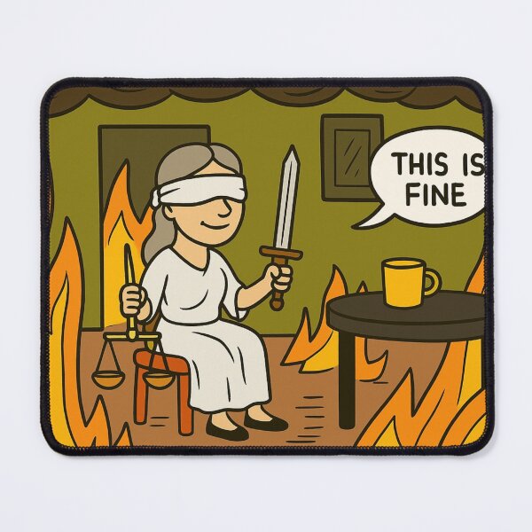 Item preview, This Is Fine Blind Justice designed and sold by OspreyElliott.