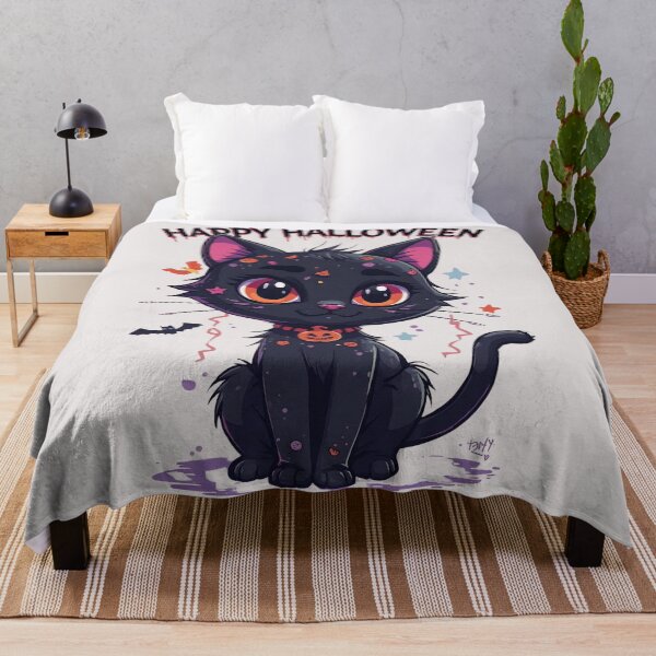Item preview, Black cat (Halloween) designed and sold by Pastel & Neon art store.