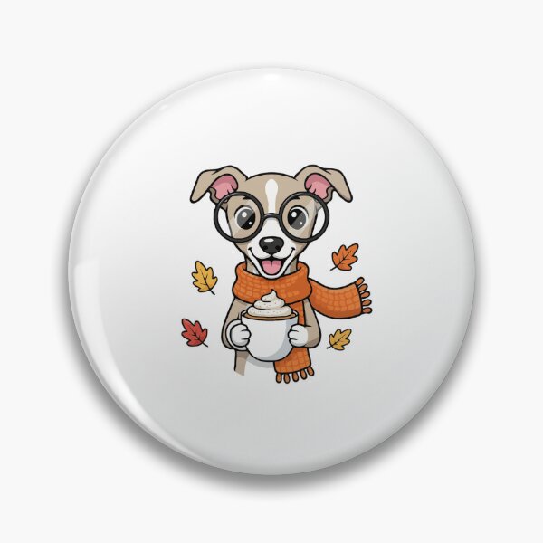 Artikelvorschau, Süßer Whippet mit Pumpkin Spice Latte – Gemütlicher Herbstkaffee-Welpe entworfen und verkauft von The Real Life Symphony.