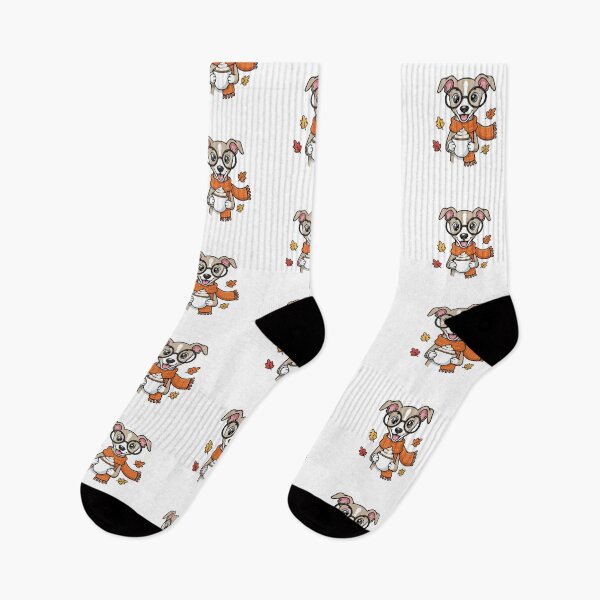 Item preview, Cute Whippet Dog with Pumpkin Spice Latte – Cozy Fall Coffee Pup designed and sold by The Real Life Symphony.