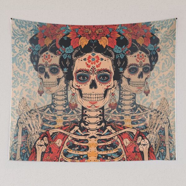 Item preview, Mexican skeleton inspired by Frida Kahlo – Art Crea Nova designed and sold by Art Crea Nova.