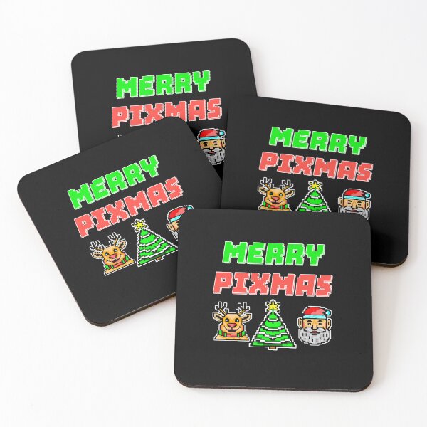 Item preview, Merry Pixmas Retro Pixel Art Christmas Design designed and sold by IceBathDESIGNS.