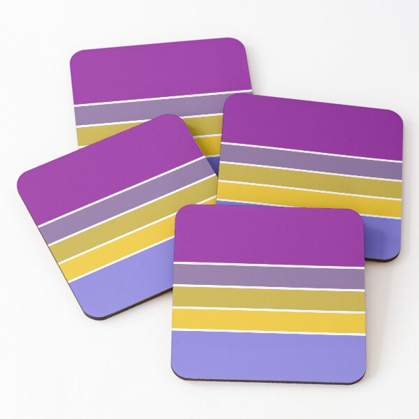 Item preview, Cool 70s Vintage Retro Stripes in Purple and Yellow designed and sold by Deutschic.