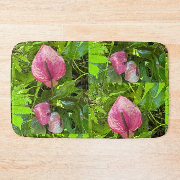 Item preview, “Pink Anthurium Among Ferns and Leaves” designed and sold by TrisaThyme.