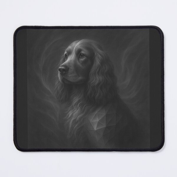 Item preview, Cocker Spaniel GeoRealism Portrait – Grace and Devotion in Monochrome designed and sold by GeoWild Designs.