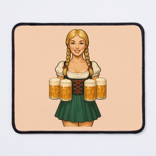 Item preview, Vintage Oktoberfest Pinup Beer Girl Retro Art designed and sold by PinUpPizzazz.